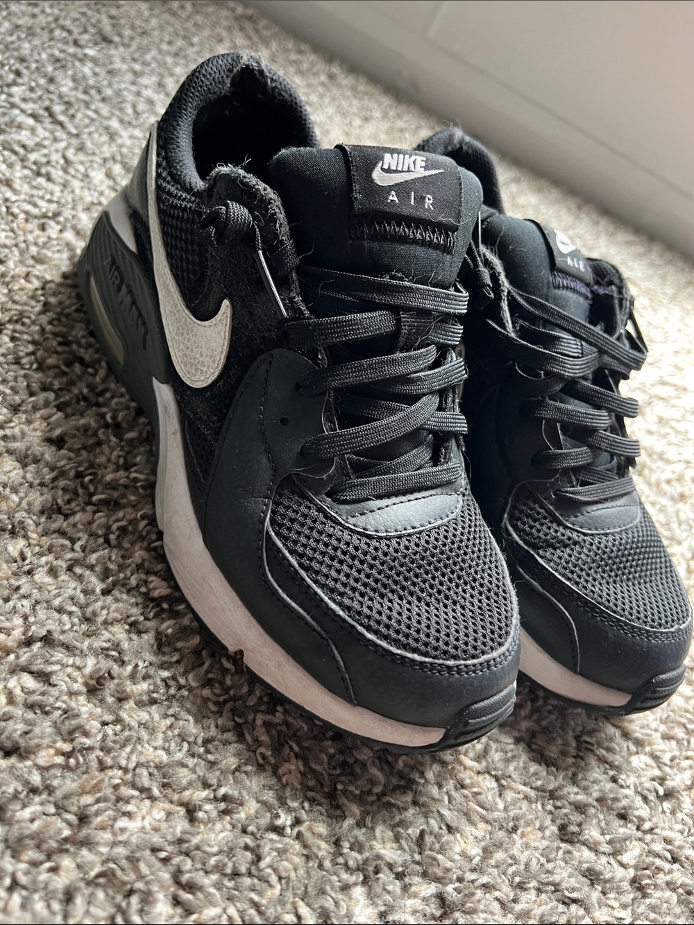 Nike Kids Black and White Air Sneakers